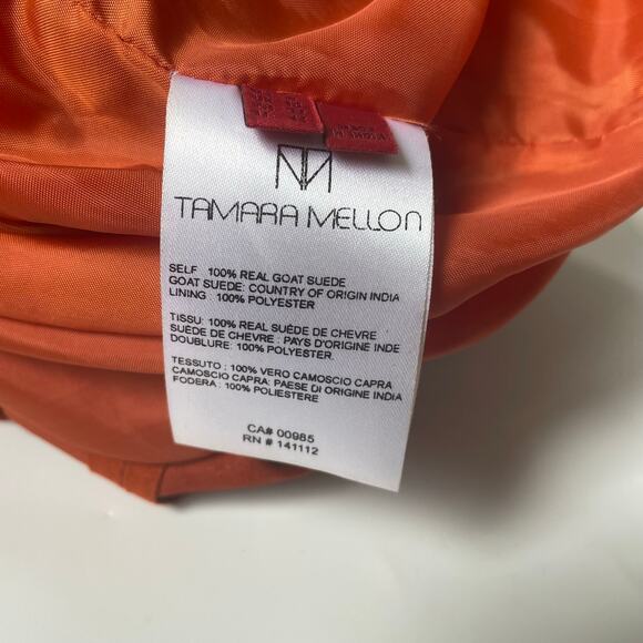 Tamara Mellon Fringed Boho Suede Skirt Burnt Orange 6 $895 - Picture 6 of 16